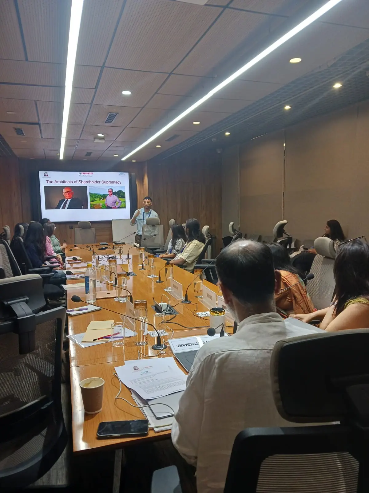 A training session in progress at the Jindal School of Journalism and Communication