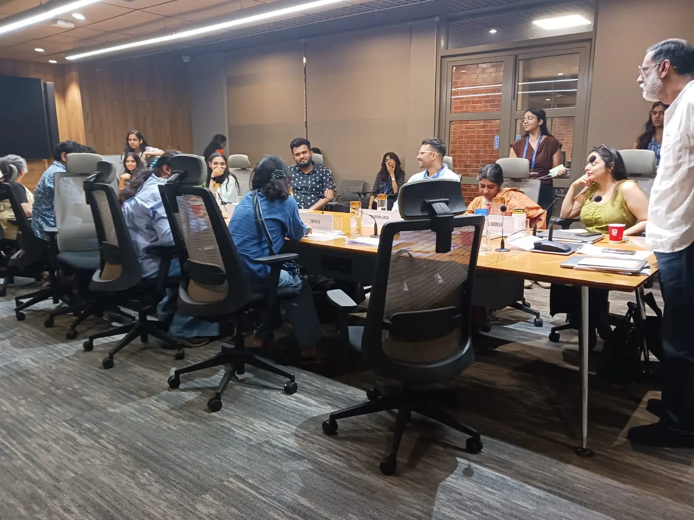 A workshop at the Jindal School of Journalism and Communication