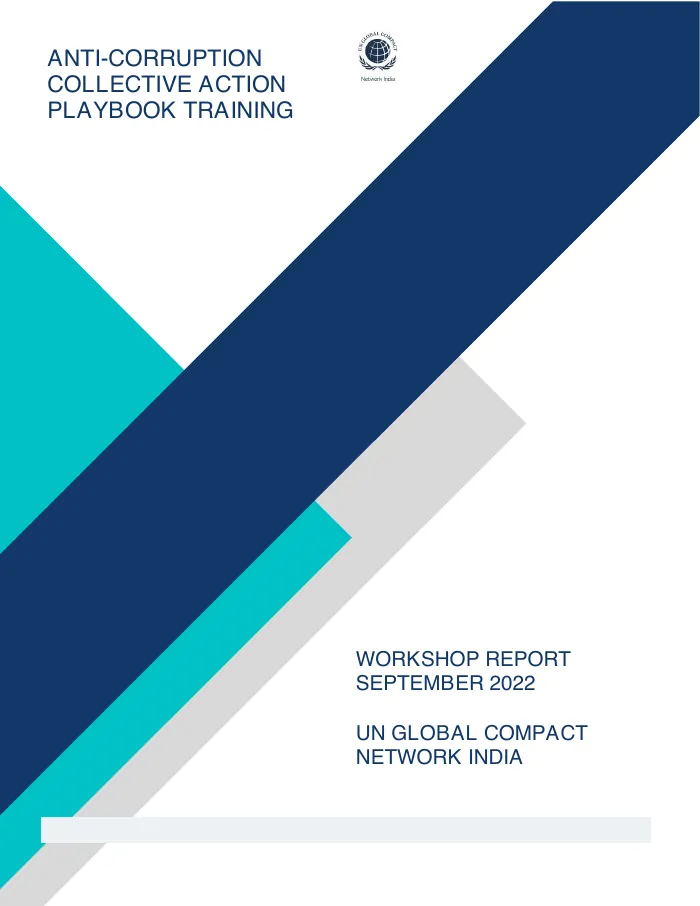 Cover of Anti-Corruption Collective Action Playbook Training: Workshop Report