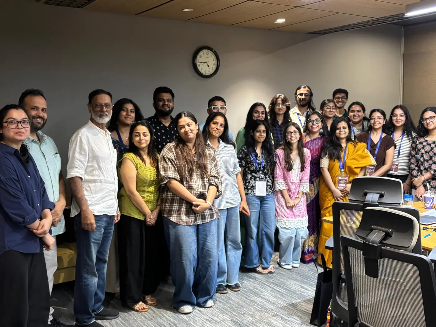 Participants at the Jindal School of Journalism and Communication workshop